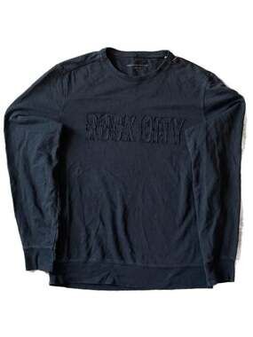 John Varvatos USA Rock City Distressed Applique long sleeve Size M